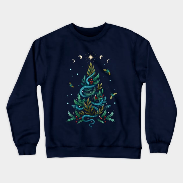 Serpentine Christmas Crewneck Sweatshirt by Episodic Drawing